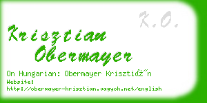 krisztian obermayer business card